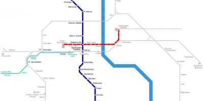Mapa metro Varsovian