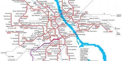 Varsovian tren mapa