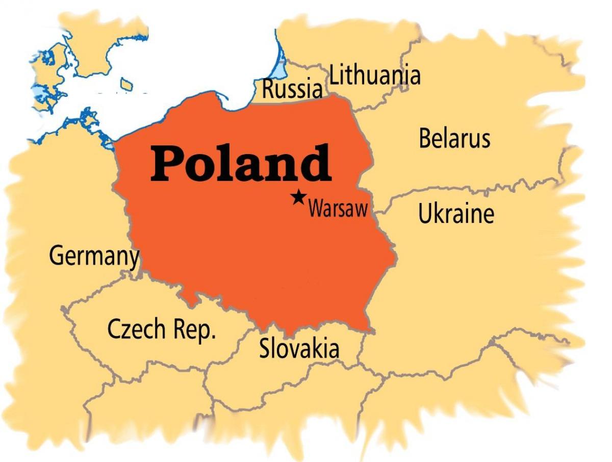 poloniako hiriburua mapa