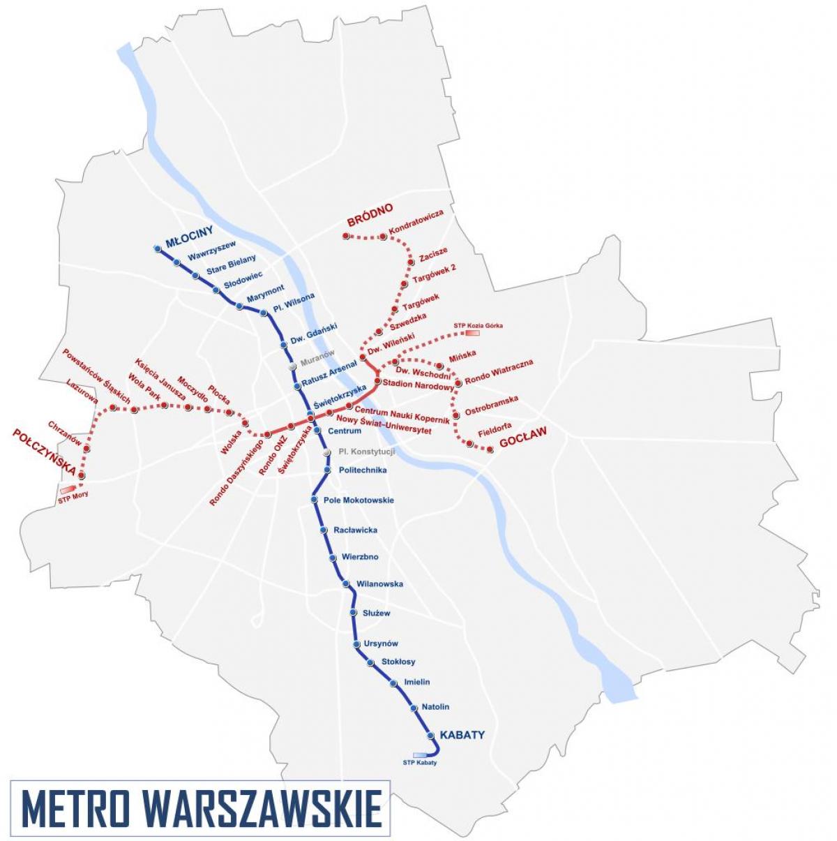 metro mapa Varsovian