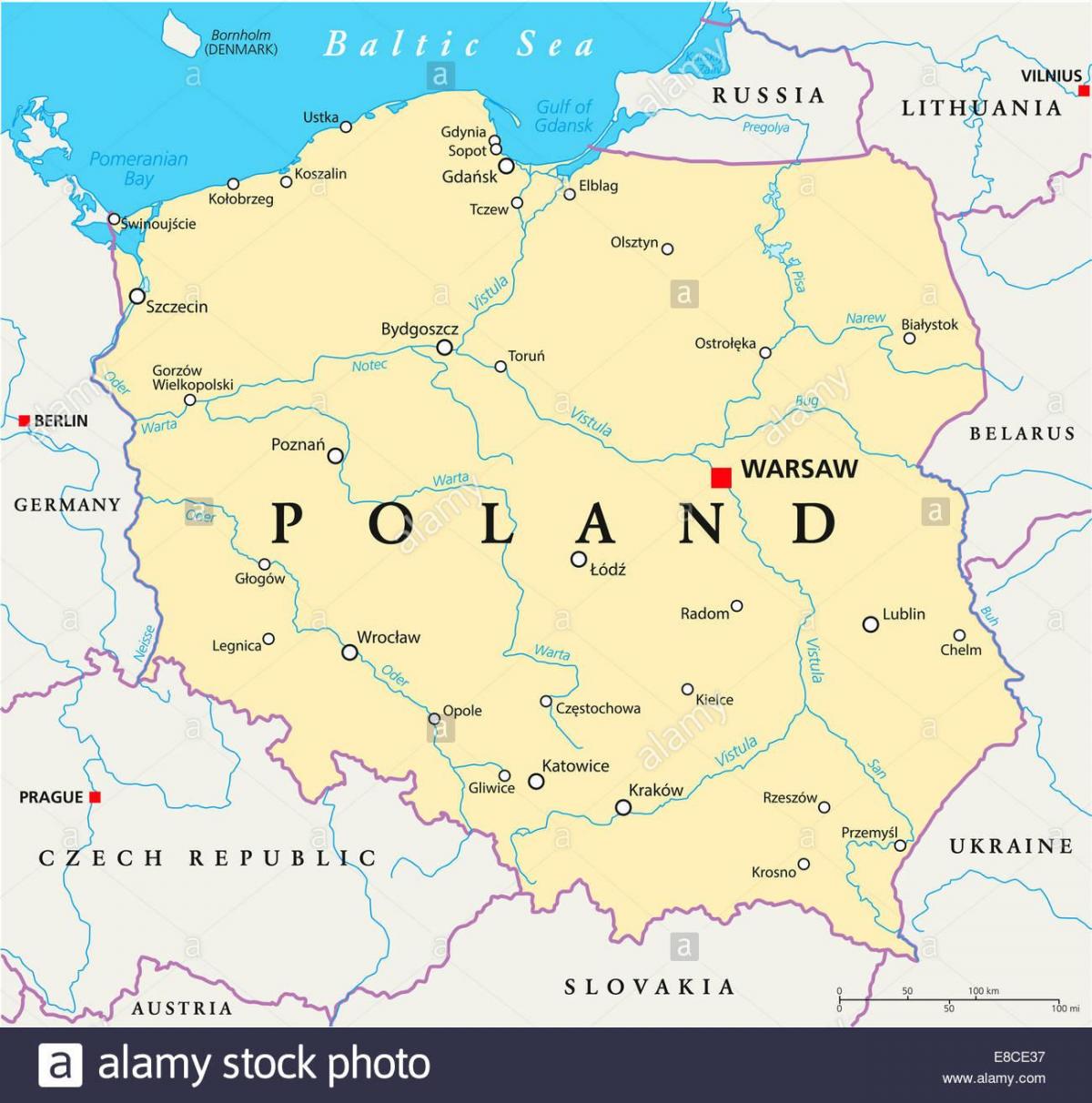 Varsovian kokapena munduko mapa