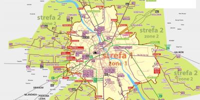 Mapa Varsovian autobusa 